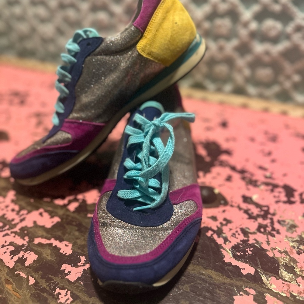 BOCAGE colorful glitter women’s shoes sz 7.5 (38) RARE - Picture 6 of 7